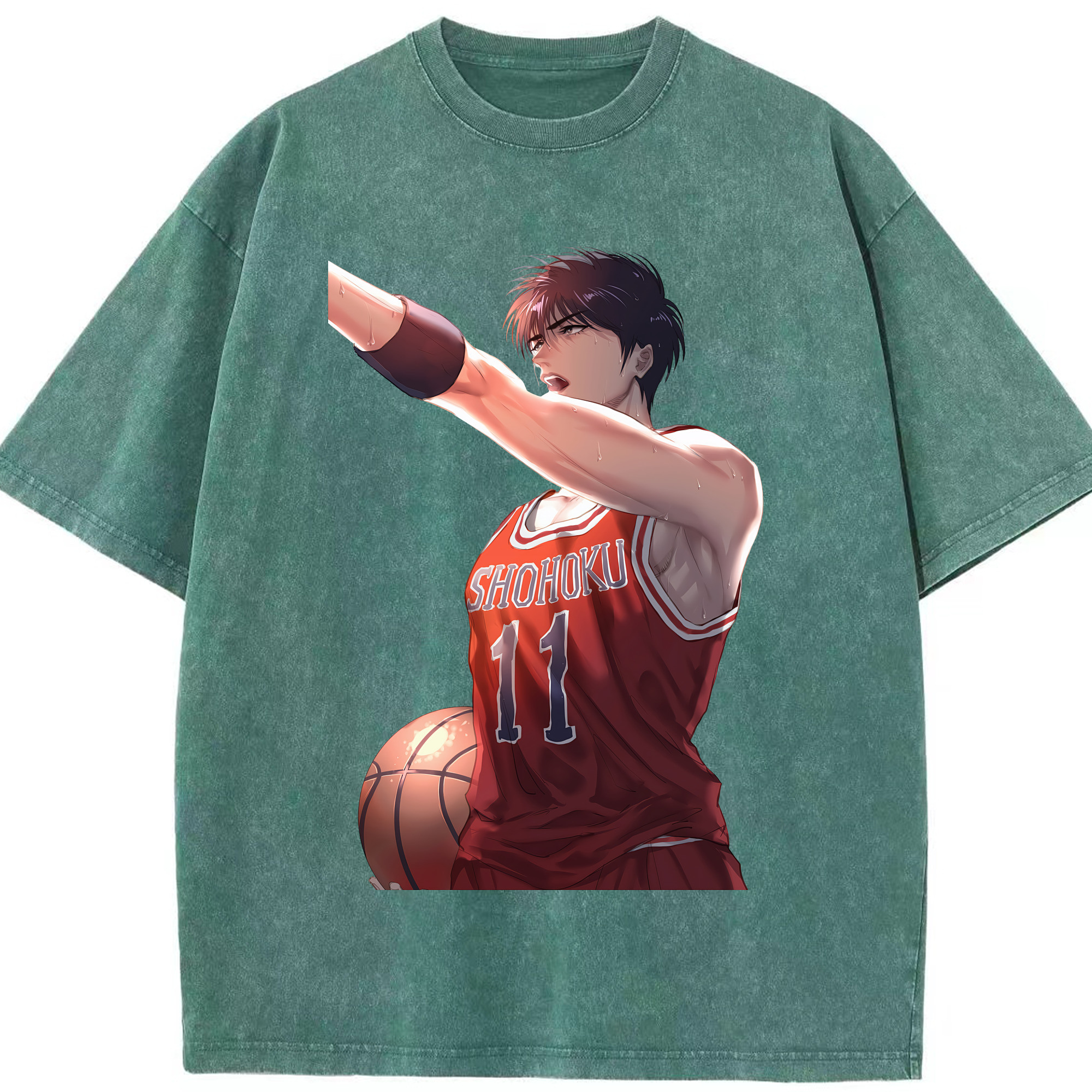 （画像用） SLAM DUNK／スラムダンク 綿100% ヴィンテージ風 半袖Tシャツ（フロントプリント）